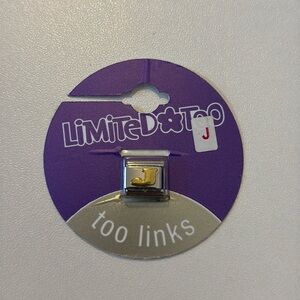 Limited Too Gold J Charm Too Links